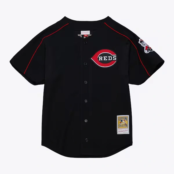 Barry Larkin Cincinnati Reds Black 2004 Authentic Batting Practice Jersey