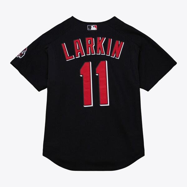 Barry Larkin Cincinnati Reds Black 2004 Authentic Batting Practice Jersey 3 Barry Larkin Cincinnati Reds Black 2004 Authentic Batting Practice Jersey