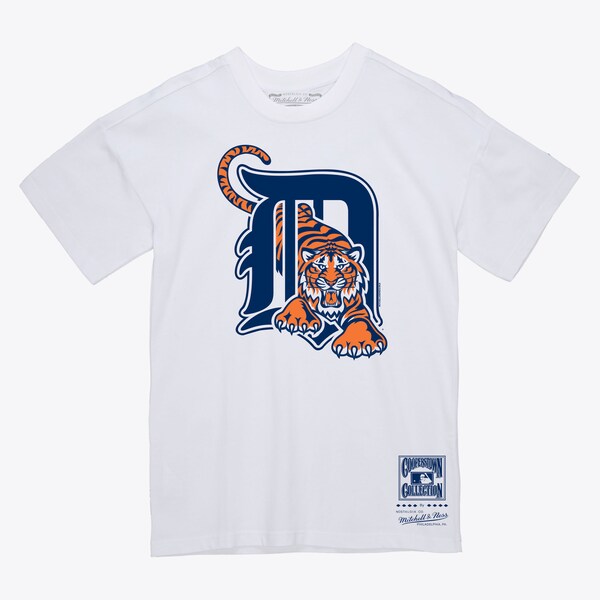 Detroit Tigers White Cooperstown Logo 3.0 T-Shirt