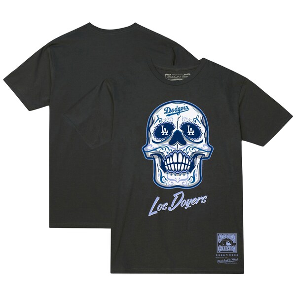 Los Angeles Dodgers Charcoal Sugar Skull T-Shirt