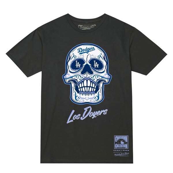 Los Angeles Dodgers Charcoal Sugar Skull T-Shirt 3 Los Angeles Dodgers Charcoal Sugar Skull T-Shirt