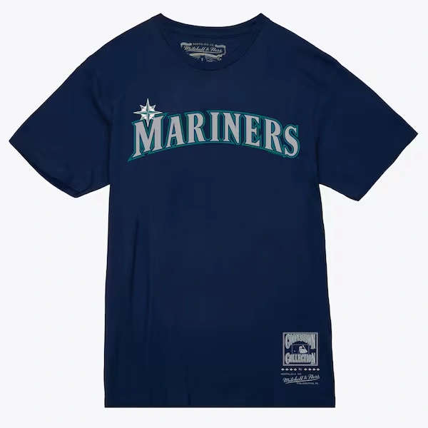 Seattle Mariners Navy Wordmark T-Shirt