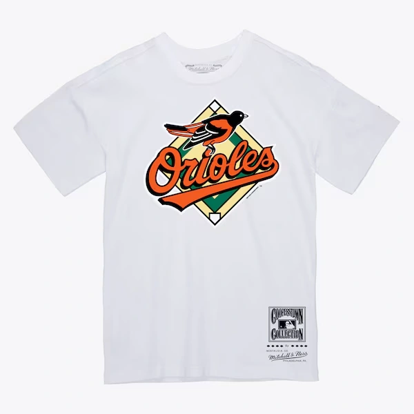 Baltimore Orioles White Basic Logo T-Shirt