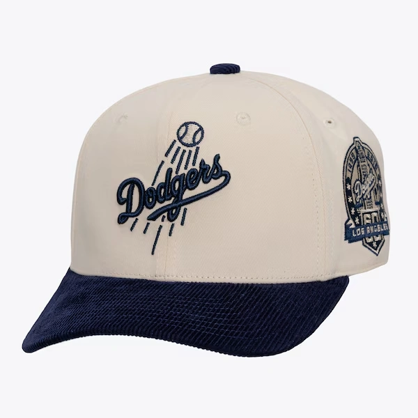 Los Angeles Dodgers Cream Fall Corduroy Pro Crown Snapback Hat