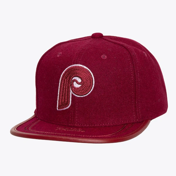 Philadelphia Phillies Burgundy Cooperstown Upscale Snapback Hat