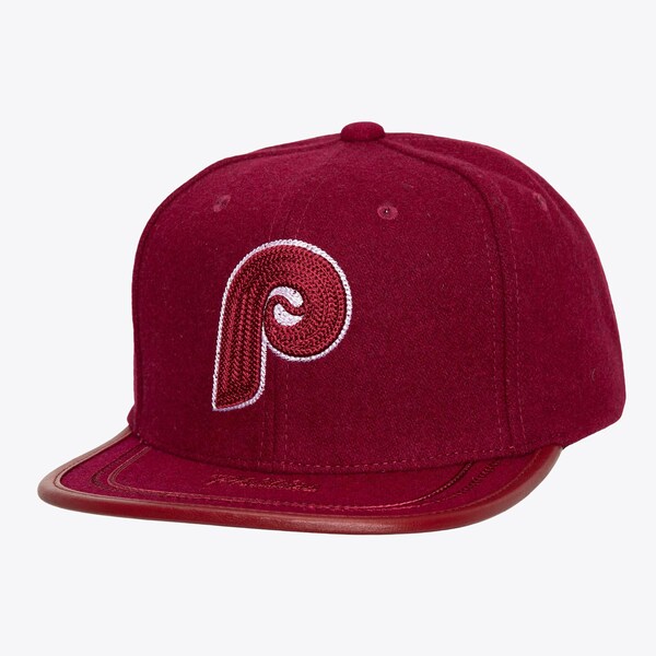 Philadelphia Phillies Burgundy Cooperstown Upscale Snapback Hat