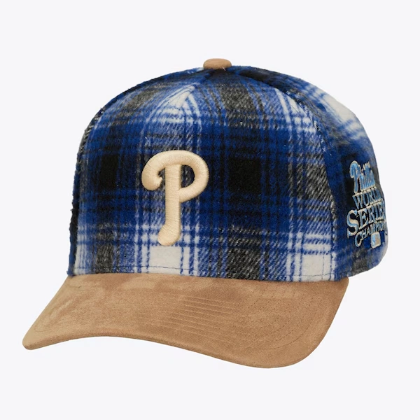 Philadelphia Phillies Blue Plaid Out Pro Pinch Snapback Hat