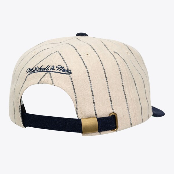 Chicago White Sox Cream/Navy Vintage Pinstripe Strapback Hat