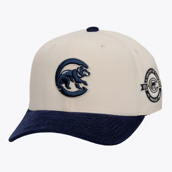 Chicago Cubs Cream Fall Corduroy Pro Crown Snapback Hat
