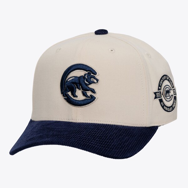 Chicago Cubs Cream Fall Corduroy Pro Crown Snapback Hat