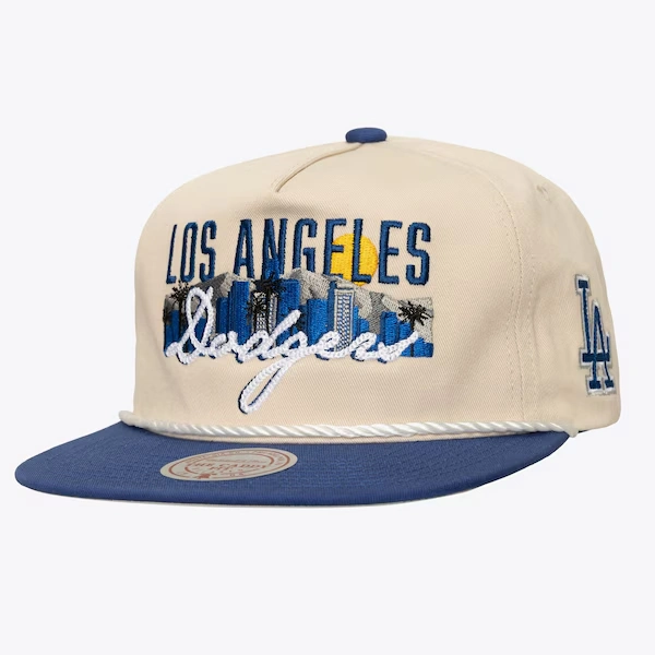 Los Angeles Dodgers Cream Cooperstown Cityscape Caddy Snapback Hat