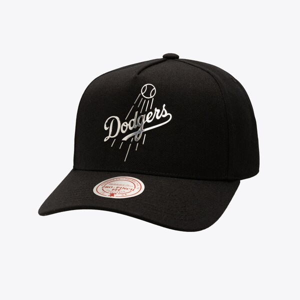 Los Angeles Dodgers Black Chrome Pro Pinch Snapback Hat