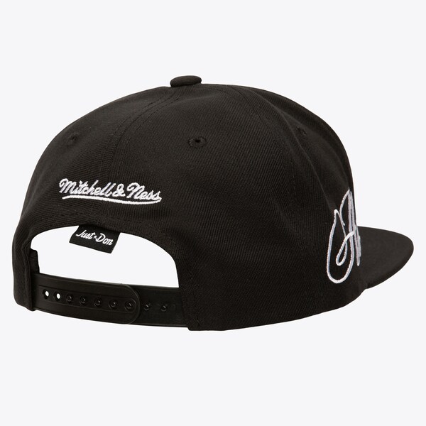Houston Astros Black M&N x Just Don Lux Script Snapback Hat