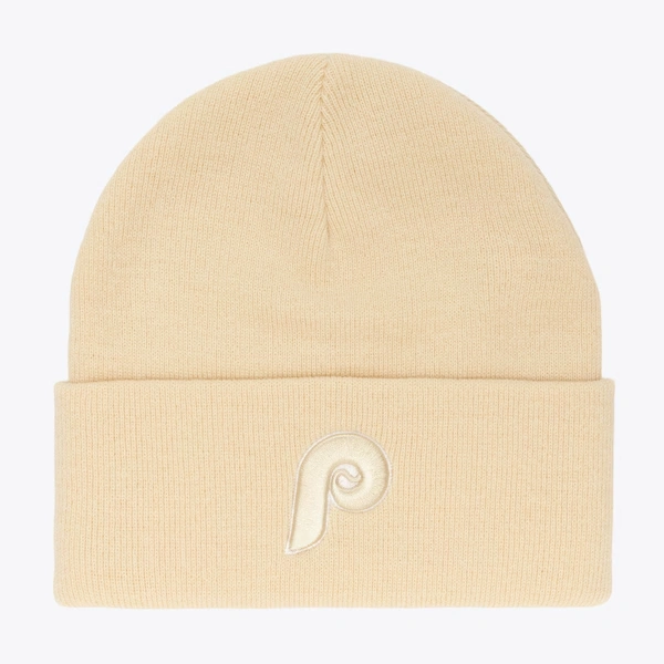 Philadelphia Phillies Cream Cooperstwon Fashion Cuffed Knit Hat