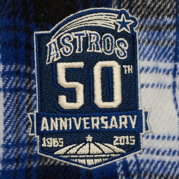 Houston Astros Blue Cooperstown Plaid Out Pro Pinch Snapback Hat