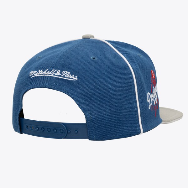 Los Angeles Dodgers Blue Pipe Snapback Hat