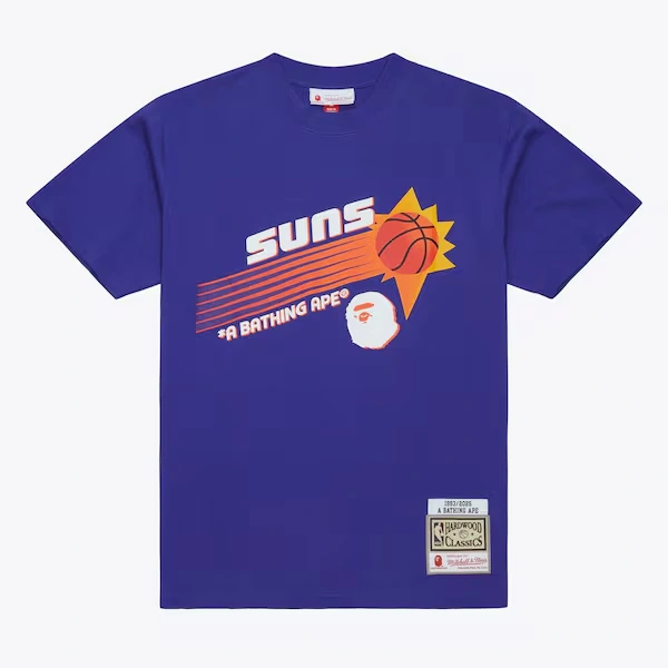 Phoenix Suns Purple M&N x BAPE T-Shirt