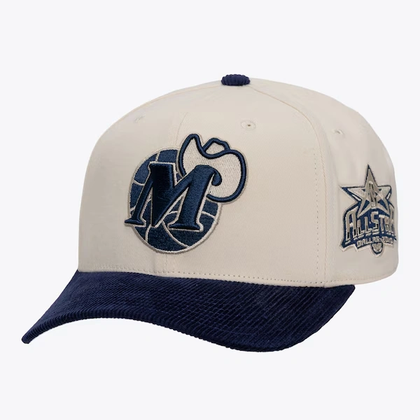 Dallas Mavericks Cream Hardwood Classics Fall Corduroy Pro Crown Snapback Hat