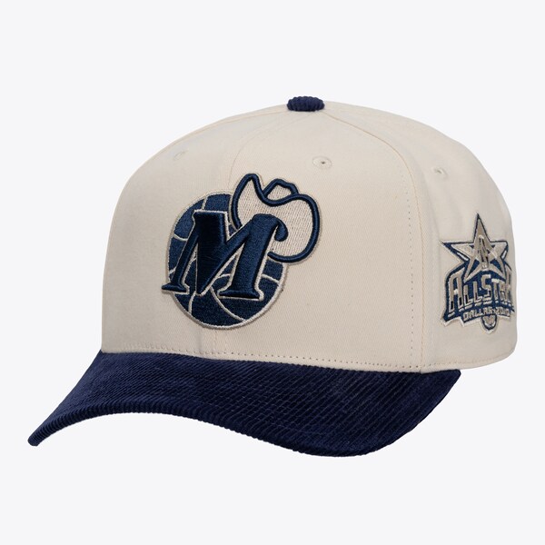 Dallas Mavericks Cream Hardwood Classics Fall Corduroy Pro Crown Snapback Hat