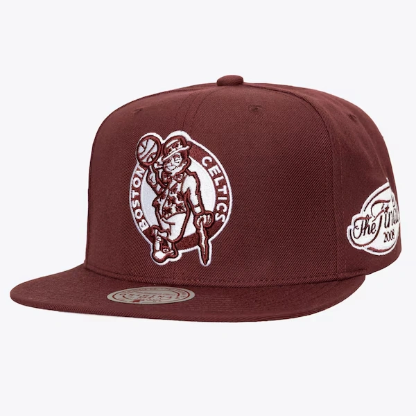 Boston Celtics Burgundy Fashion Snapback Hat
