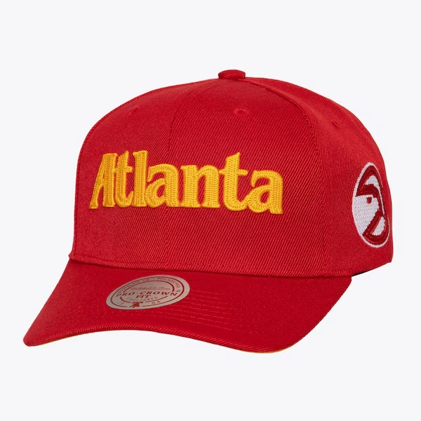 Atlanta Hawks Red Hardwood Classics Chain Gang Pro Crown Snapback Hat
