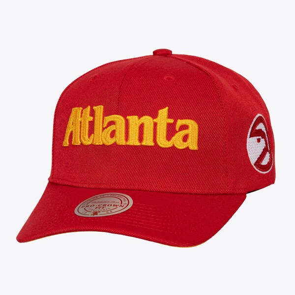 Atlanta Hawks Red Hardwood Classics Chain Gang Pro Crown Snapback Hat