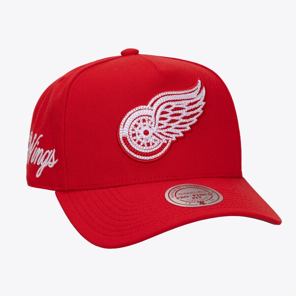 Detroit Red Wings Red Chain Script Pro Pinch Snapback Hat