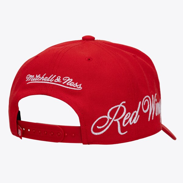 Detroit Red Wings Red Chain Script Pro Pinch Snapback Hat