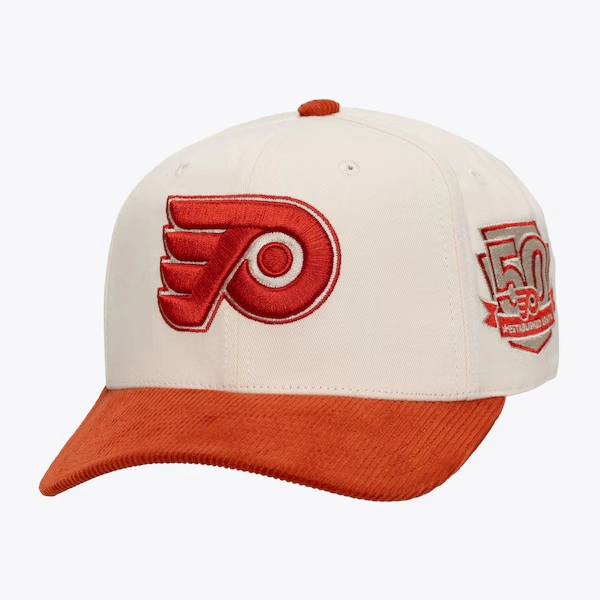 Philadelphia Flyers Cream Fall Corduroy Pro Crown Snapback Hat