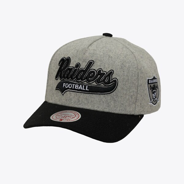 Oakland Raiders Heather Gray Tailsweep Pro Pinch Snapback Hat