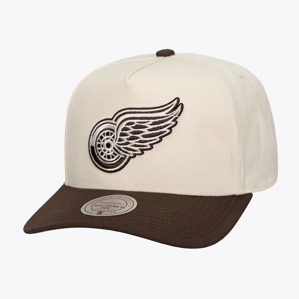 Detroit Red Wings Cream/Brown Two-Tone Fashion Pro Pinch Snapback Hat