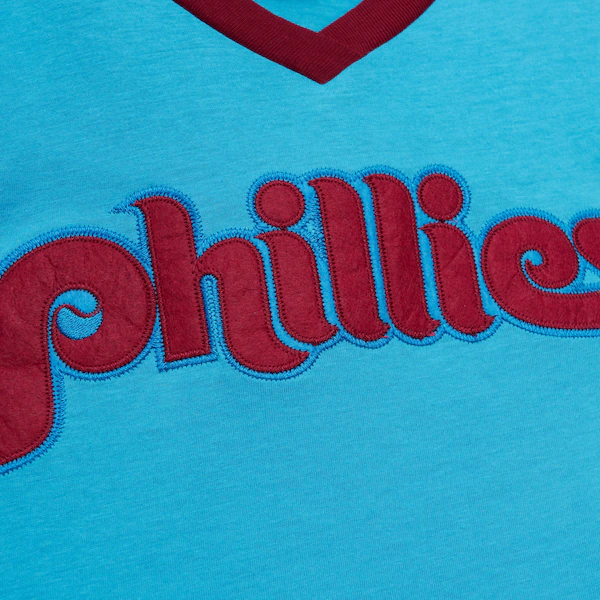 Youth Philadelphia Phillies Light Blue Overtime Win V-Neck T-Shirt 4 Youth Philadelphia Phillies Light Blue Overtime Win V-Neck T-Shirt