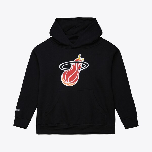 Youth Miami Heat Black Retro Logo Pullover Hoodie
