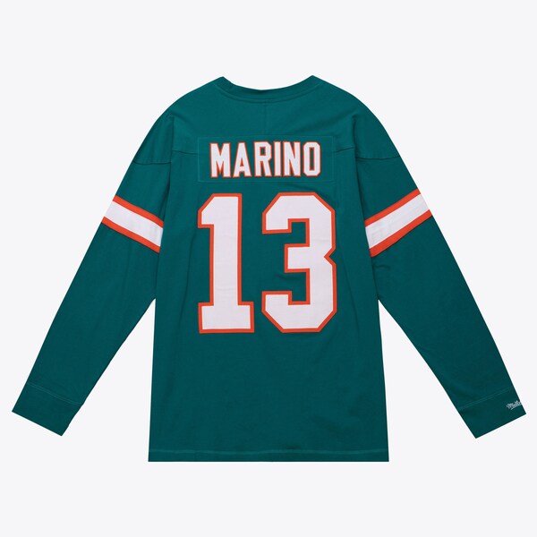 Dan Marino Miami Dolphins Aqua Retired Player Name & Number Long Sleeve T-Shirt 3 Dan Marino Miami Dolphins Aqua Retired Player Name & Number Long Sleeve T-Shirt