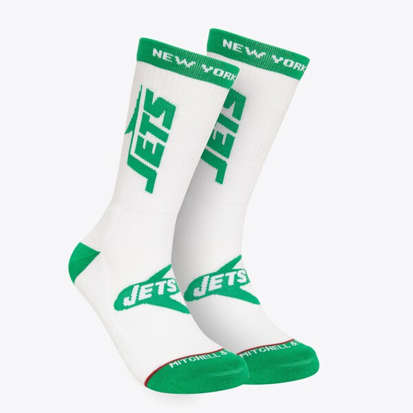 New York Jets White Kick Off Crew Socks