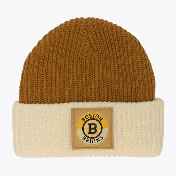 Boston Bruins Brown/Cream Dusted Cuffed Knit Hat