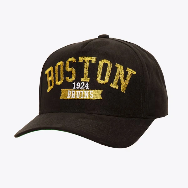 Boston Bruins Black Suede Pro Adjustable Hat