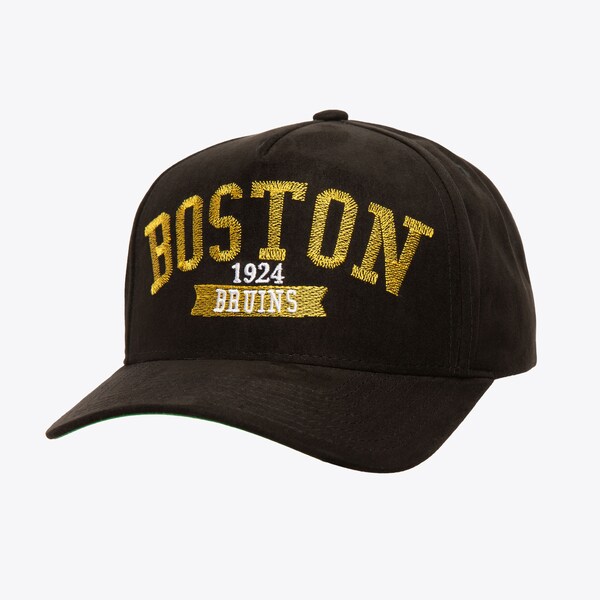 Boston Bruins Black Suede Pro Adjustable Hat