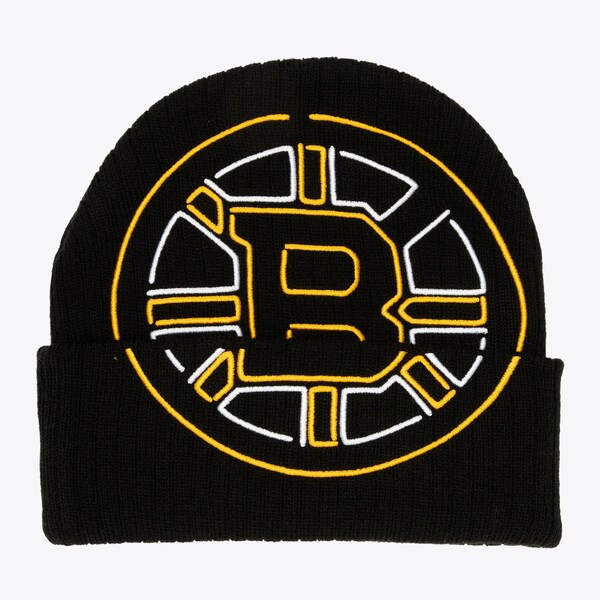 Boston Bruins Black Line Light Cuffed Knit Hat