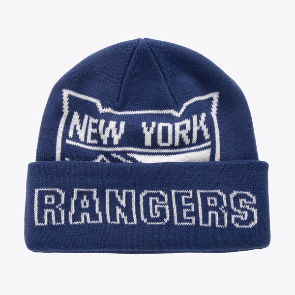 New York Rangers Blue K.O Cuffed Knit Beanie