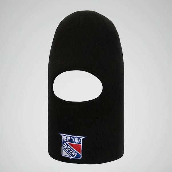 New York Rangers Black Tailgate Vintage Logo Knit Balaclava