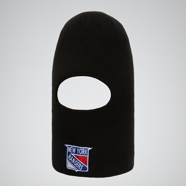 New York Rangers Black Tailgate Vintage Logo Knit Balaclava