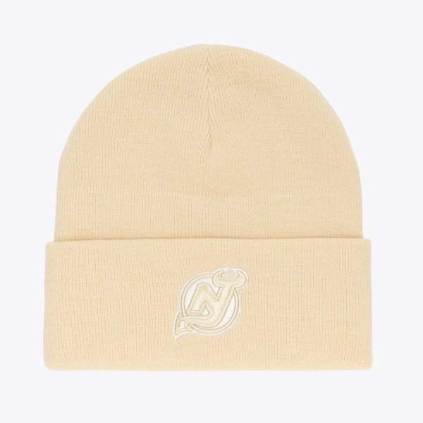 New Jersey Devils Cream Fashion Cuffed Knit Hat