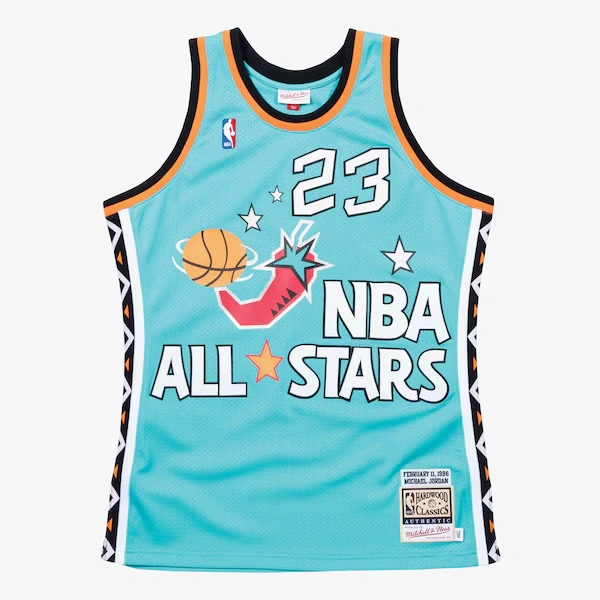 Michael Jordan 1996 NBA All-Star Game Teal Authentic Jersey