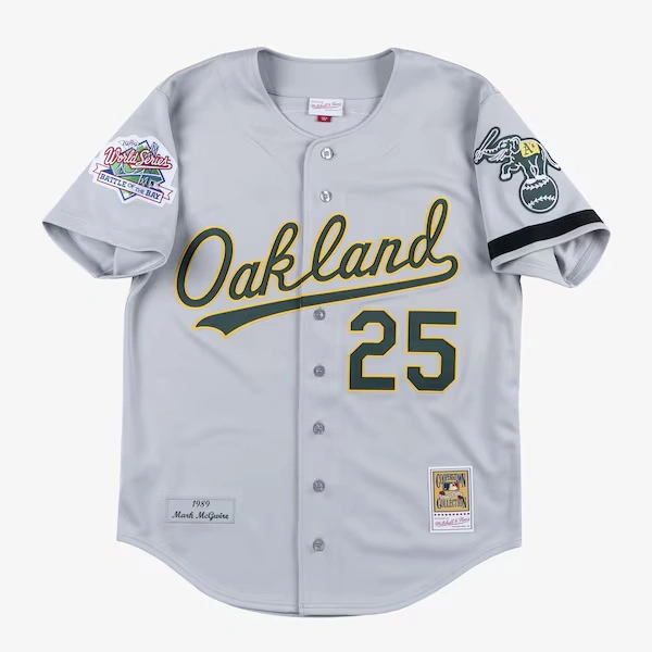 Mark McGwire Athletics Gray Oakland 1989 Authentic Jersey