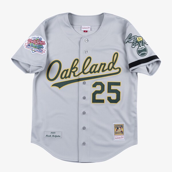 Mark McGwire Athletics Gray Oakland 1989 Authentic Jersey