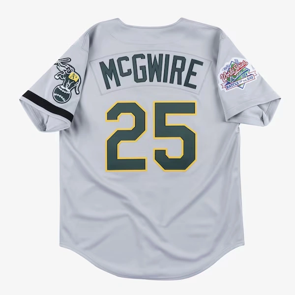 Mark McGwire Athletics Gray Oakland 1989 Authentic Jersey 3 Mark McGwire Athletics Gray Oakland 1989 Authentic Jersey