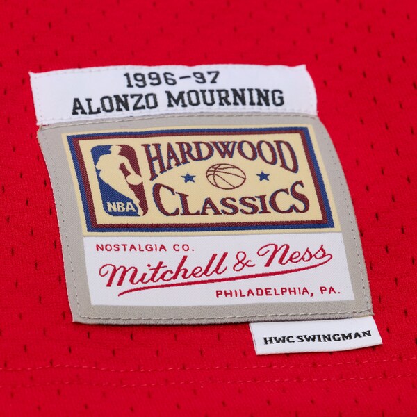 Alonzo Mourning Miami Heat 1996-97 Red Swingman Jersey 7 Alonzo Mourning Miami Heat 1996-97 Red Swingman Jersey