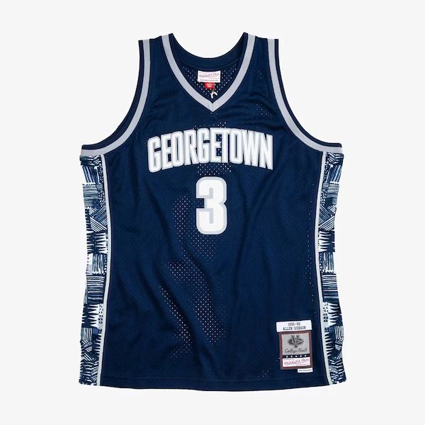 Allen Iverson Georgetown Hoyas 1995-96 Navy Swingman Player Jersey