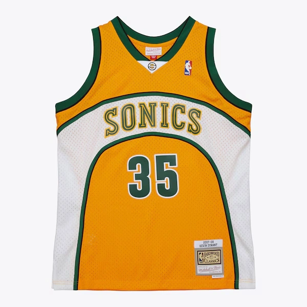 Kevin Durant Seattle SuperSonics 2007-08 Gold Alternate Swingman Jersey